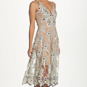 Dress The Population- Audrey Embroidered - Size S